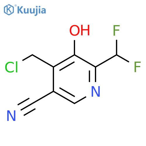 4-(Chloromethyl)-5-cyano-2-(difluoromethyl)-3-hydroxypyridine structure