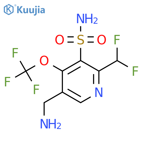 5-(Aminomethyl)-2-(difluoromethyl)-4-(trifluoromethoxy)pyridine-3-sulfonamide structure