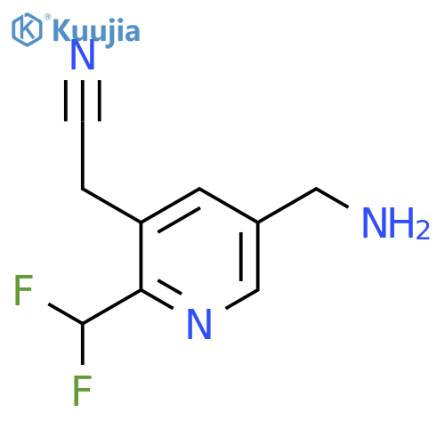 5-(Aminomethyl)-2-(difluoromethyl)pyridine-3-acetonitrile structure