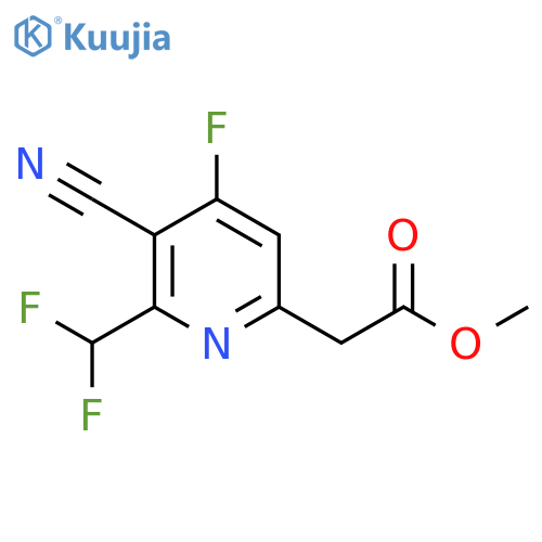 Methyl 3-cyano-2-(difluoromethyl)-4-fluoropyridine-6-acetate structure