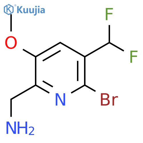 2-(Aminomethyl)-6-bromo-5-(difluoromethyl)-3-methoxypyridine structure