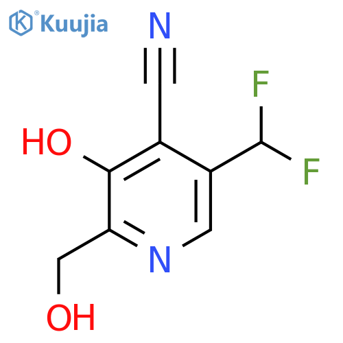 4-Cyano-5-(difluoromethyl)-3-hydroxypyridine-2-methanol structure