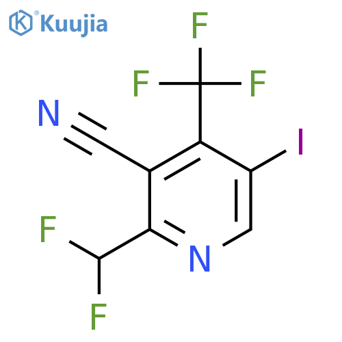 3-Cyano-2-(difluoromethyl)-5-iodo-4-(trifluoromethyl)pyridine structure