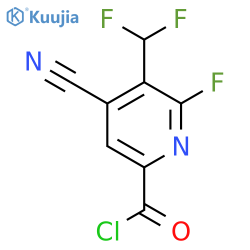 4-Cyano-3-(difluoromethyl)-2-fluoropyridine-6-carbonyl chloride structure