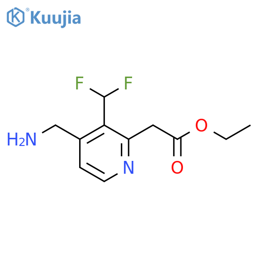 Ethyl 4-(aminomethyl)-3-(difluoromethyl)pyridine-2-acetate structure