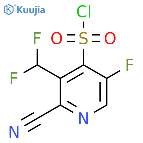2-Cyano-3-(difluoromethyl)-5-fluoropyridine-4-sulfonyl chloride structure
