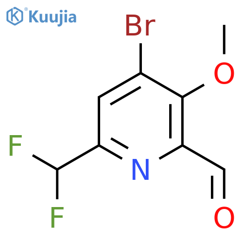 4-Bromo-6-(difluoromethyl)-3-methoxypyridine-2-carboxaldehyde structure