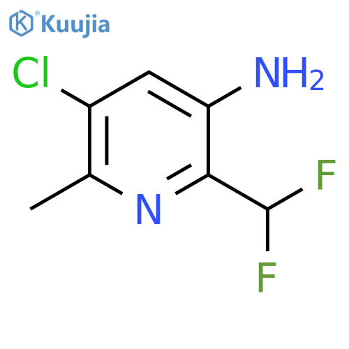 3-Amino-5-chloro-2-(difluoromethyl)-6-methylpyridine structure