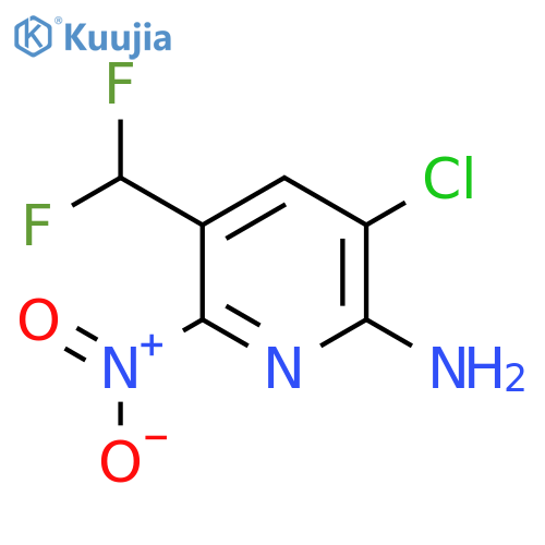 2-Amino-3-chloro-5-(difluoromethyl)-6-nitropyridine structure