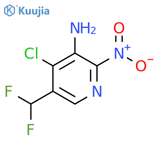 3-Amino-4-chloro-5-(difluoromethyl)-2-nitropyridine structure