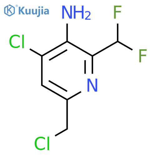3-Amino-4-chloro-6-(chloromethyl)-2-(difluoromethyl)pyridine structure