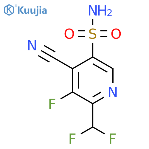 4-Cyano-2-(difluoromethyl)-3-fluoropyridine-5-sulfonamide structure