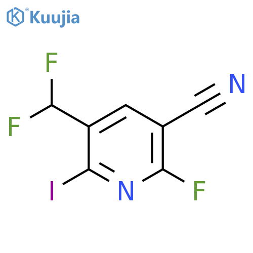 3-Cyano-5-(difluoromethyl)-2-fluoro-6-iodopyridine structure