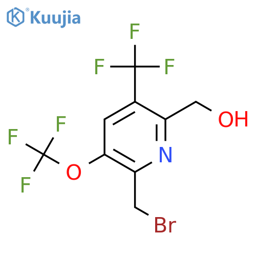 2-(Bromomethyl)-3-(trifluoromethoxy)-5-(trifluoromethyl)pyridine-6-methanol structure