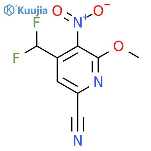 6-Cyano-4-(difluoromethyl)-2-methoxy-3-nitropyridine structure
