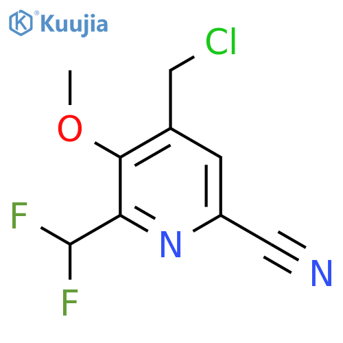 4-(Chloromethyl)-6-cyano-2-(difluoromethyl)-3-methoxypyridine structure
