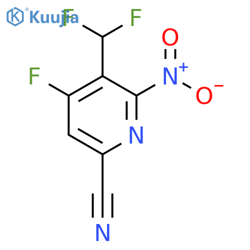 6-Cyano-3-(difluoromethyl)-4-fluoro-2-nitropyridine structure