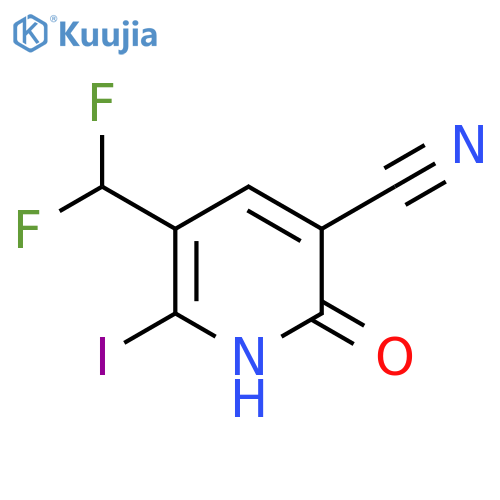 3-Cyano-5-(difluoromethyl)-2-hydroxy-6-iodopyridine structure