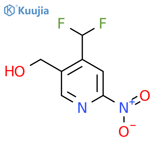 4-(Difluoromethyl)-2-nitropyridine-5-methanol structure