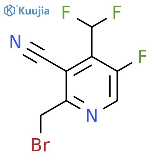 2-(Bromomethyl)-3-cyano-4-(difluoromethyl)-5-fluoropyridine structure