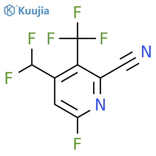 2-Cyano-4-(difluoromethyl)-6-fluoro-3-(trifluoromethyl)pyridine structure