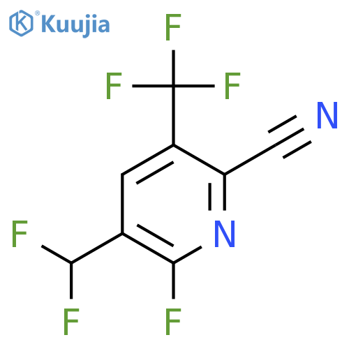 2-Cyano-5-(difluoromethyl)-6-fluoro-3-(trifluoromethyl)pyridine structure