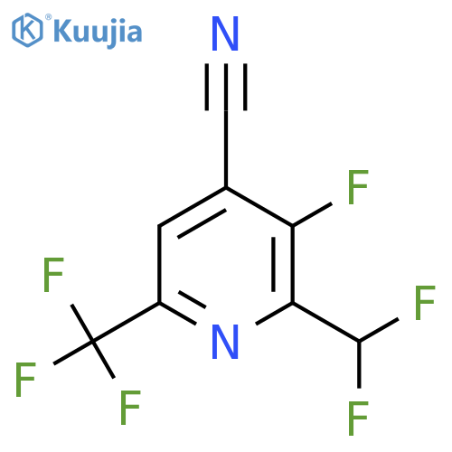 4-Cyano-2-(difluoromethyl)-3-fluoro-6-(trifluoromethyl)pyridine structure