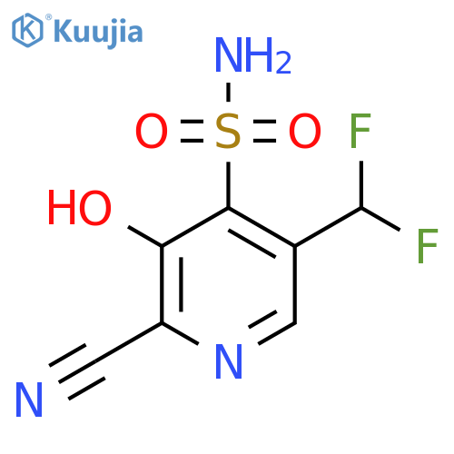 2-Cyano-5-(difluoromethyl)-3-hydroxypyridine-4-sulfonamide structure