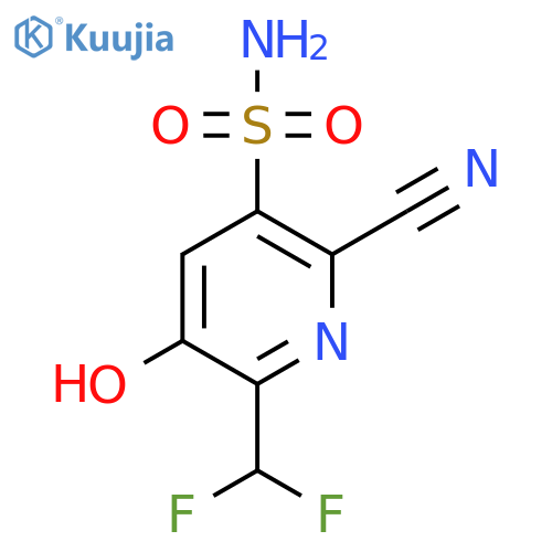 2-Cyano-6-(difluoromethyl)-5-hydroxypyridine-3-sulfonamide structure