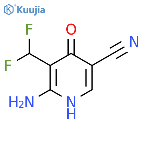 2-Amino-5-cyano-3-(difluoromethyl)-4-hydroxypyridine structure