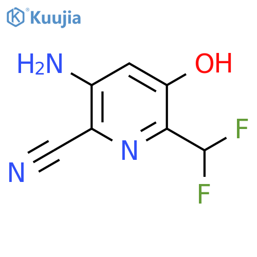 3-Amino-2-cyano-6-(difluoromethyl)-5-hydroxypyridine structure