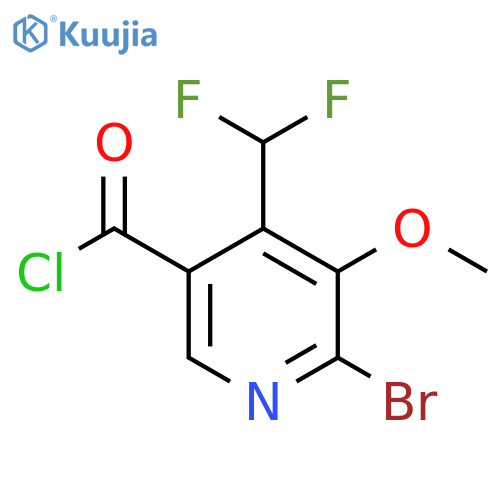 2-Bromo-4-(difluoromethyl)-3-methoxypyridine-5-carbonyl chloride structure