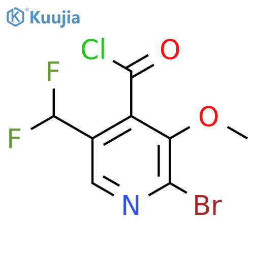 2-Bromo-5-(difluoromethyl)-3-methoxypyridine-4-carbonyl chloride structure