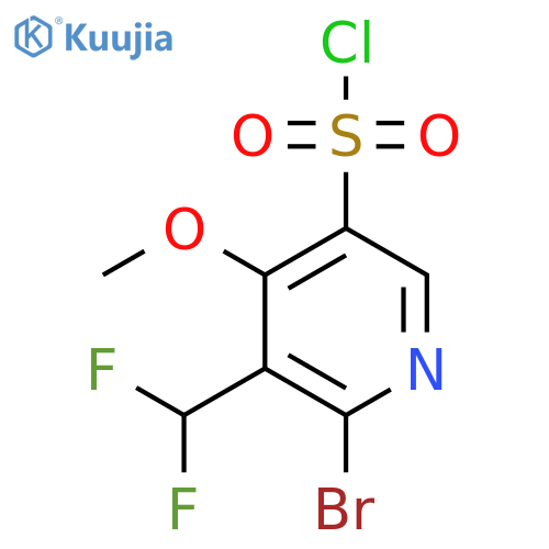 2-Bromo-3-(difluoromethyl)-4-methoxypyridine-5-sulfonyl chloride structure