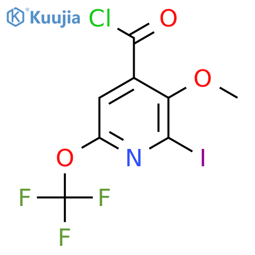 2-Iodo-3-methoxy-6-(trifluoromethoxy)pyridine-4-carbonyl chloride structure