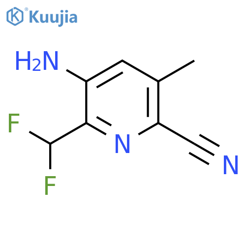 3-Amino-6-cyano-2-(difluoromethyl)-5-methylpyridine structure