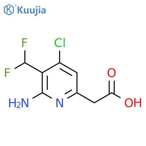 2-Amino-4-chloro-3-(difluoromethyl)pyridine-6-acetic acid structure