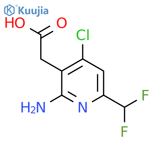 2-Amino-4-chloro-6-(difluoromethyl)pyridine-3-acetic acid structure