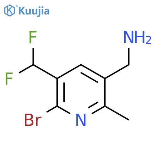 5-(Aminomethyl)-2-bromo-3-(difluoromethyl)-6-methylpyridine structure
