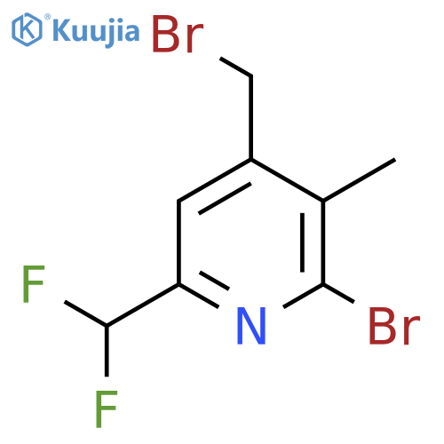 2-Bromo-4-(bromomethyl)-6-(difluoromethyl)-3-methylpyridine structure