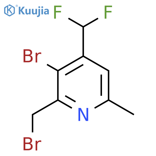 3-Bromo-2-(bromomethyl)-4-(difluoromethyl)-6-methylpyridine structure