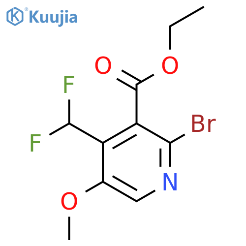 Ethyl 2-bromo-4-(difluoromethyl)-5-methoxypyridine-3-carboxylate structure
