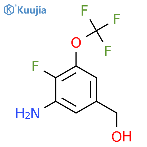 3-Amino-4-fluoro-5-(trifluoromethoxy)benzyl alcohol structure
