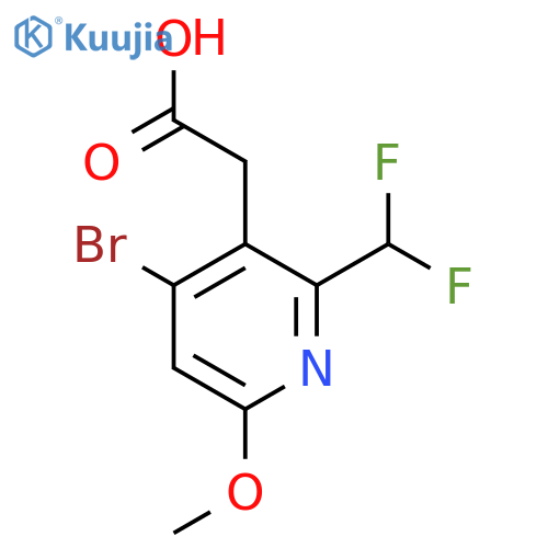 4-Bromo-2-(difluoromethyl)-6-methoxypyridine-3-acetic acid structure