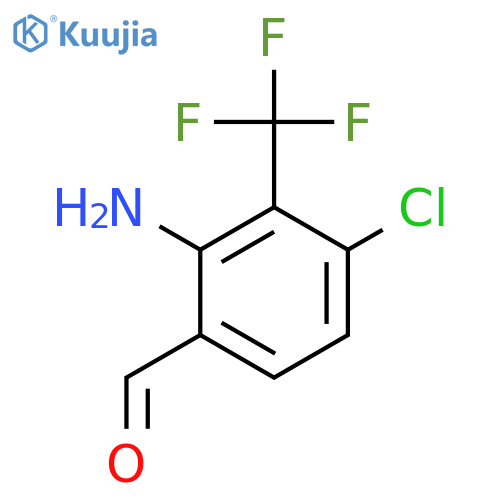 2-Amino-4-chloro-3-(trifluoromethyl)benzaldehyde structure