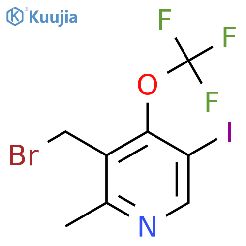 3-(Bromomethyl)-5-iodo-2-methyl-4-(trifluoromethoxy)pyridine structure