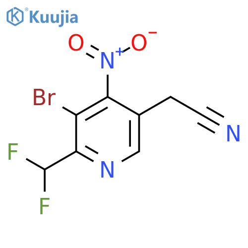 3-Bromo-2-(difluoromethyl)-4-nitropyridine-5-acetonitrile structure