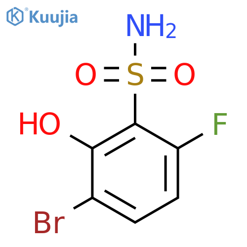 3-Bromo-6-fluoro-2-hydroxybenzenesulfonamide structure