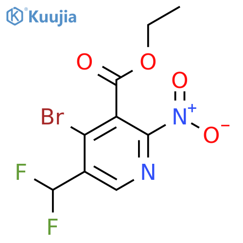 Ethyl 4-bromo-5-(difluoromethyl)-2-nitropyridine-3-carboxylate structure