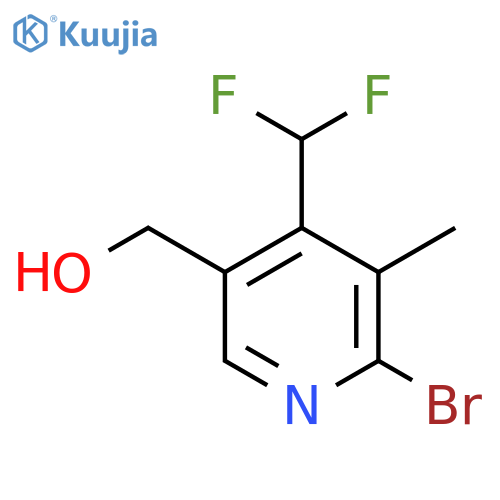 2-Bromo-4-(difluoromethyl)-3-methylpyridine-5-methanol structure